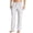 C39/White, variant on XIYON Mens Casual Pants Straight Fit Comfortable Elastic Waist Pants For Home Relaxation Spring Summer Breathable Soft Solid Color Trousers Streetwear