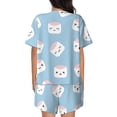 thumbnail image 3 of Bixox Women's Cartoon Sushi Printed Pajama Set 2 Piece Lounge Set Top and Shorts Soft Pajamas, Shorts with Pockets, 3 of 7