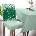 thumbnail image 2 of Chair Covers for Dining Room Set of 4,Winter Christmas Snowflakes Stretch Seat Protector Removable Washable Chairs Slipcovers for Kitchen Banquet Wedding Hotel,Black and White, 2 of 6