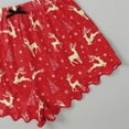 thumbnail image 6 of LILIYA Women 2 Piece Halloween Pajama Set Cute Print Round Neck Spaghetti Strap Ruffle Crop Top Shorts Loungewear Sleepwear, 6 of 6