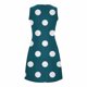 thumbnail image 5 of Camisón sin mangas con bolsillos y estampado para mujer, camisón plisado con cuello redondo, vestido de poliéster para mujer, 5 of 7