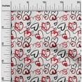 thumbnail image 2 of oneOone Cotton Flex Red Fabric Valentine Heart Sewing Material Print Fabric By The Yard 40 Inch Wide, 2 of 4