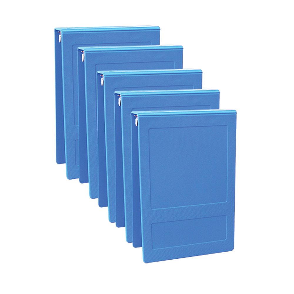 1 Inch Top Open 3 Ring Binder In Med Blue (5 Pack)