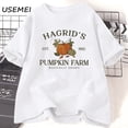 thumbnail image 4 of Camisetas Vintage de otoño para hombre y mujer, camisa con parche de calabaza Hagrid para Halloween, camisetas gráficas de algodón Unisex, 4 of 5