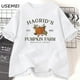 thumbnail image 4 of Camisetas Vintage de otoño para hombre y mujer, camisa con parche de calabaza Hagrid para Halloween, camisetas gráficas de algodón Unisex, 4 of 5