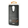 thumbnail image 4 of Coolpad Revvl Plus Hybrid Metal Brushed Texture Case In Black, 4 of 4