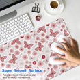 thumbnail image 4 of 35.4x15.7 Inch Gaming Mouse Pad, Non-Slip Stitched Rubber Desk Mat for Desktop & Laptop,Butterfly Floral Red White Pattern, 4 of 6