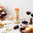 thumbnail image 5 of Uxcell Wood Donut Stands, 4 Pcs Flower Shape Bagel Holder Stand with Bracket Donut Display Detachable Party Brunch Decoration Supplies for Dessert Table Christmas Wedding Birthday Natural, 5 of 6