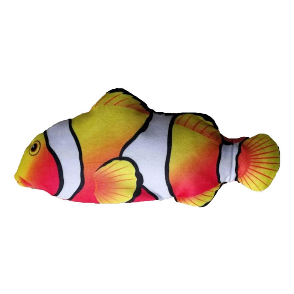 Floppy Fish Cat ToyElectric Moving Cat Kicker with Catnip PouchFloppy