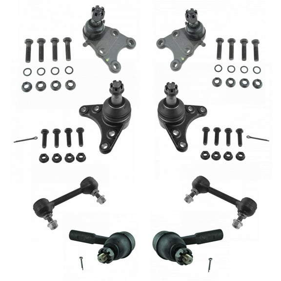 TRQ Front Upper Lower Ball Joints Tie Rods & Sway Bar End Links Kit for GM Truck PSA65688