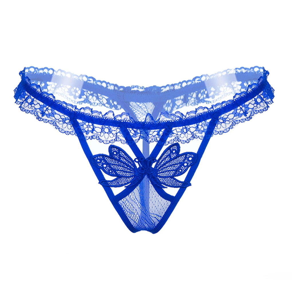 Women's Panties Soft Lace Hollow Out Transparent Butterfly Briefs Underpants