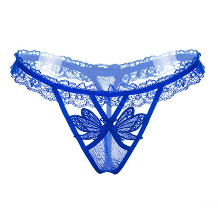 

20pcs Sexy Lace Thong Panties Womens Butterfly Underwear Transparent Thong Bikini G-string