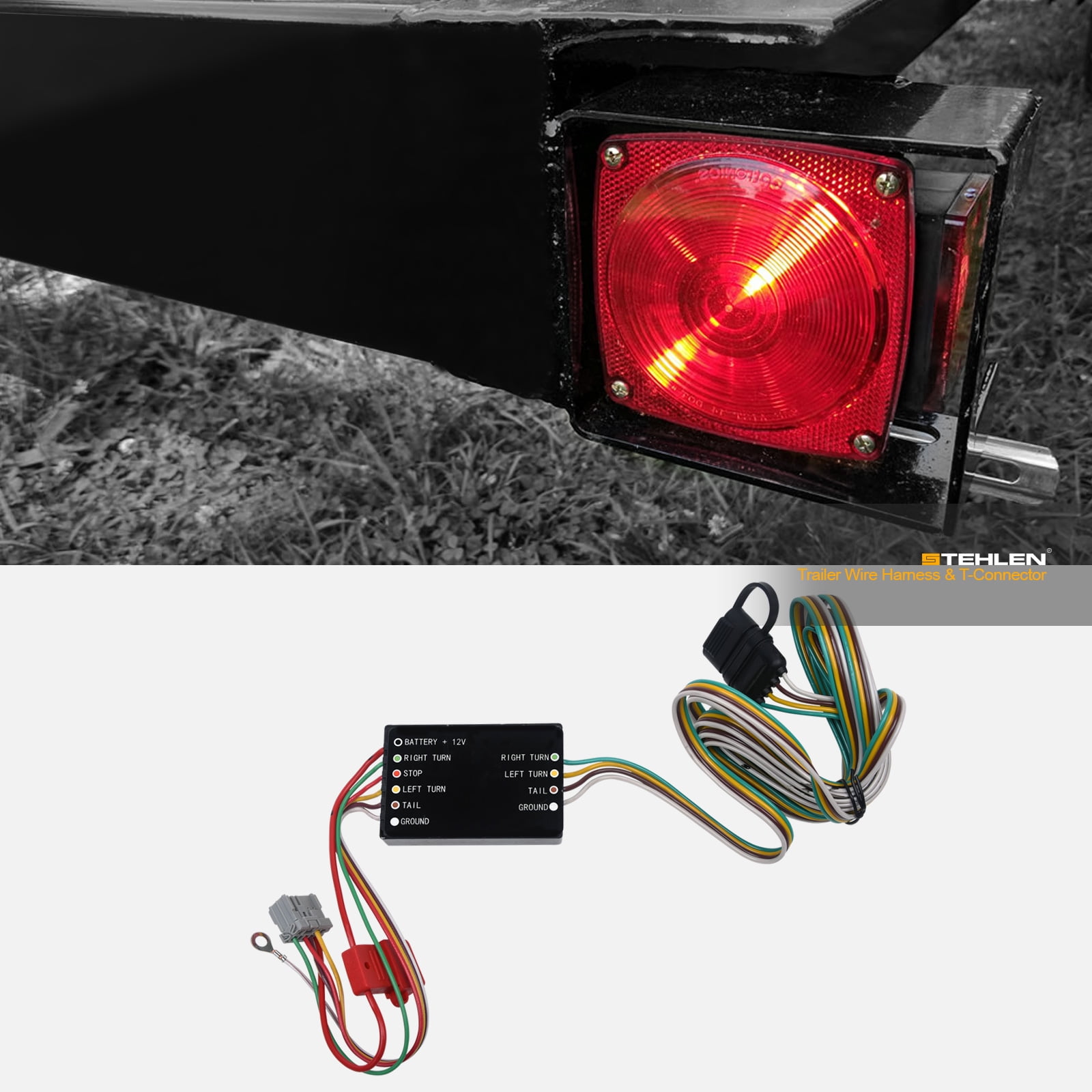 Stehlen-642167819387-Trailer-Tow-Hitch-4-Way-Flat-Wiring-...