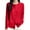Red, variant on Breezora Women Short Crochet Cardigan Knit Sweater With Cable Pattern Front Open Boho Style Top L Size White