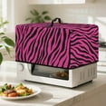 thumbnail image 4 of FOR U DESIGNS Zebra Pink Pattern Microwave Oven Cover Foldable Small Appliance Covers Dustproof Shield For Countertop Appliances Home Decoration Accessories-S, 4 of 8