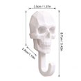 thumbnail image 3 of MInHoues 2pcs Halloween Skull Head Wall Hook, 3D Printed Gothic Decor Utility Hanger, Multi-Purpose Craft Wall Mount Holder for Home, Kitchen and Entryway, White, 3 of 4
