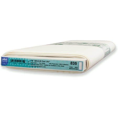 UPC: 0075269009750 | Pellon 835 Stitch-N-Tear Lite Fabric Stabilizer White. 20 x 25 Yards by the Bolt
