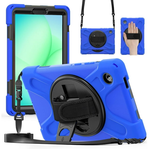 Funda para Samsung Galaxy Tab A11 de 8,7 pulgadas (2025) y Galaxy Tab A9 de 8,7 pulgadas (2023),funda protectora infantil a prueba de golpes con portalápices, correa de mano giratoria de 360 grados