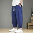 thumbnail image 1 of Mens Loose Straight Summer Casual Pants Mens Breathable Pants, 1 of 8
