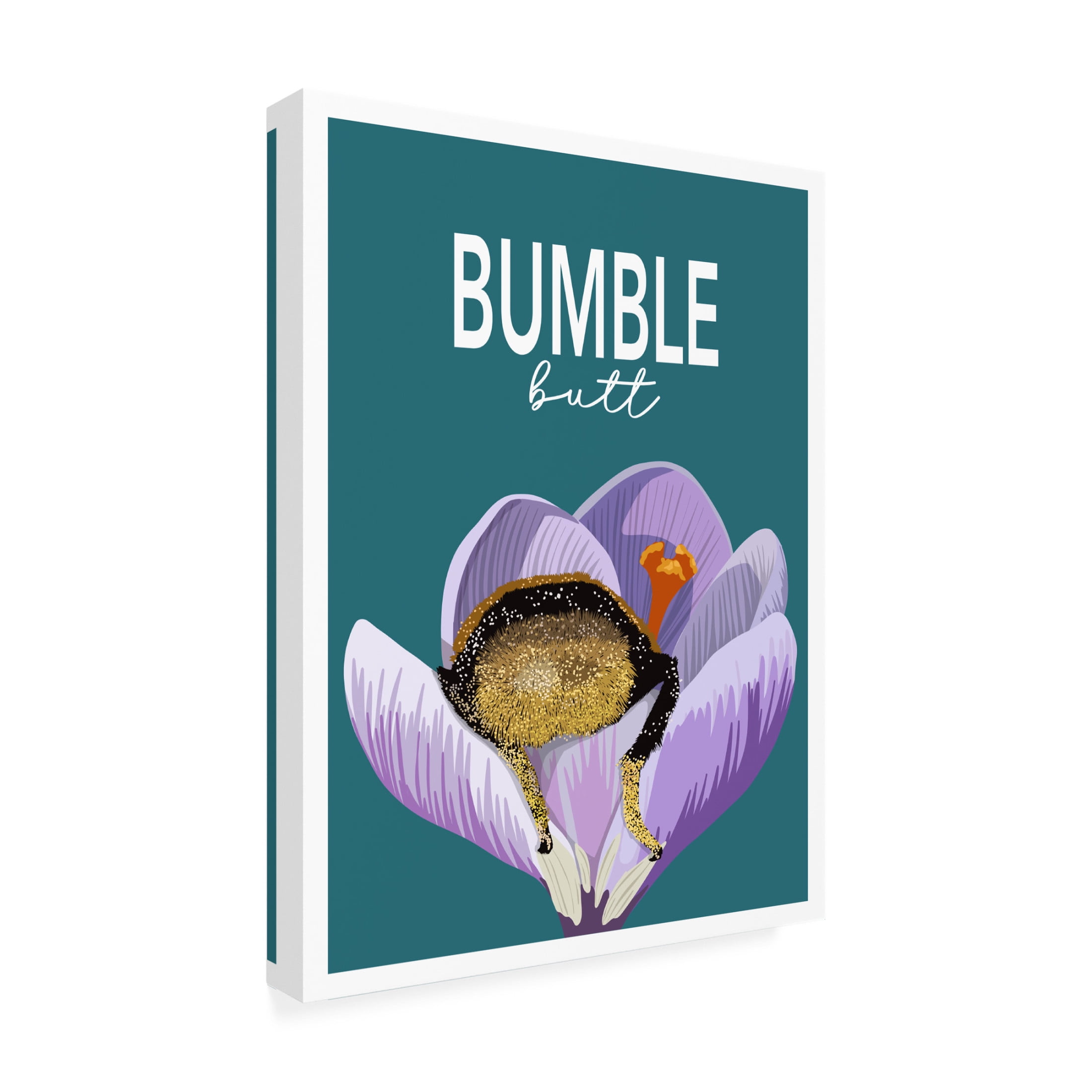 Canvas Wall Art - Bykammille  'Bumble Butt' Wall Art for Living Room, Bedroom, or Office Décor by Trademark Fine Art - 18 x 24 Inches