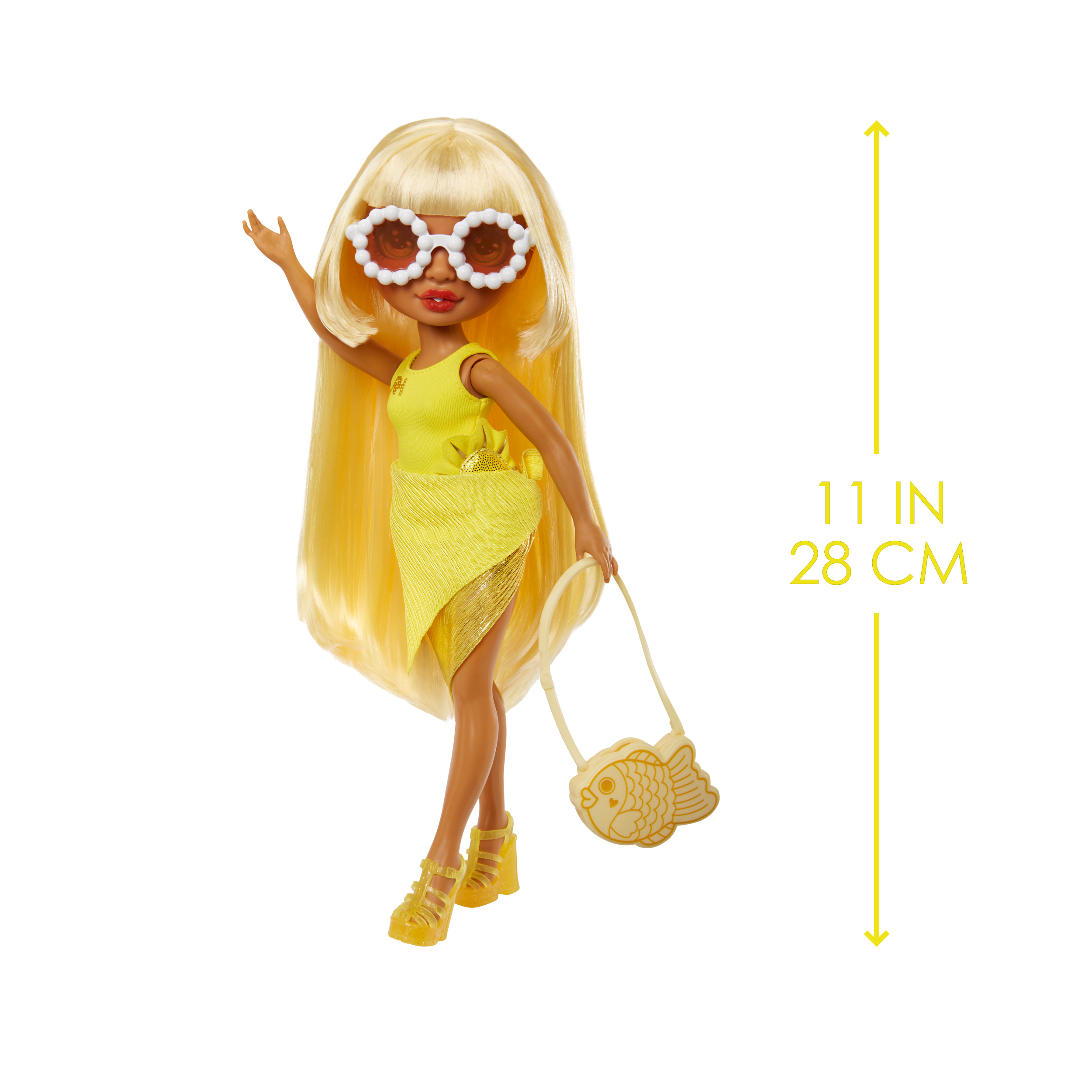 Rainbow High Swim & Style Sunny, Yellow 11? Doll, Removable Swimsuit, Wrap, Sandals, Fun Play Accessories. Kids Toy Gift Ages 4-12 - image 4 of 8