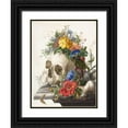 thumbnail image 1 of Sophie 6 12x14 Black Ornate Wood Framed with Double Matting Museum Art Print Titled - Floral Skull, 1 of 4