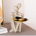 thumbnail image 4 of Couple Hug Statue Home Decor Key Tray, Romantic Gift, Modern Sculpture | Cadeau Romantique avec Plateau à Clés, 4 of 7