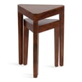 thumbnail image 2 of Kate and Laurel Talcott Mid-Century Nesting Side Tables, Set of 2, 16 x 16 x 25, Walnut Brown, Decorative Modern Solid Wood Bedroom Nightstand Tables for Storage and Display, 2 of 9
