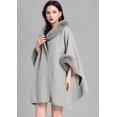 thumbnail image 2 of ZhangBaoLin Women Shawl Wrap Cardigan Poncho Cape Open Front Thick Wool Coat, 2 of 6