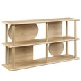 thumbnail image 5 of Zadie 55 Inch Console Table in Light Oak, 5 of 9