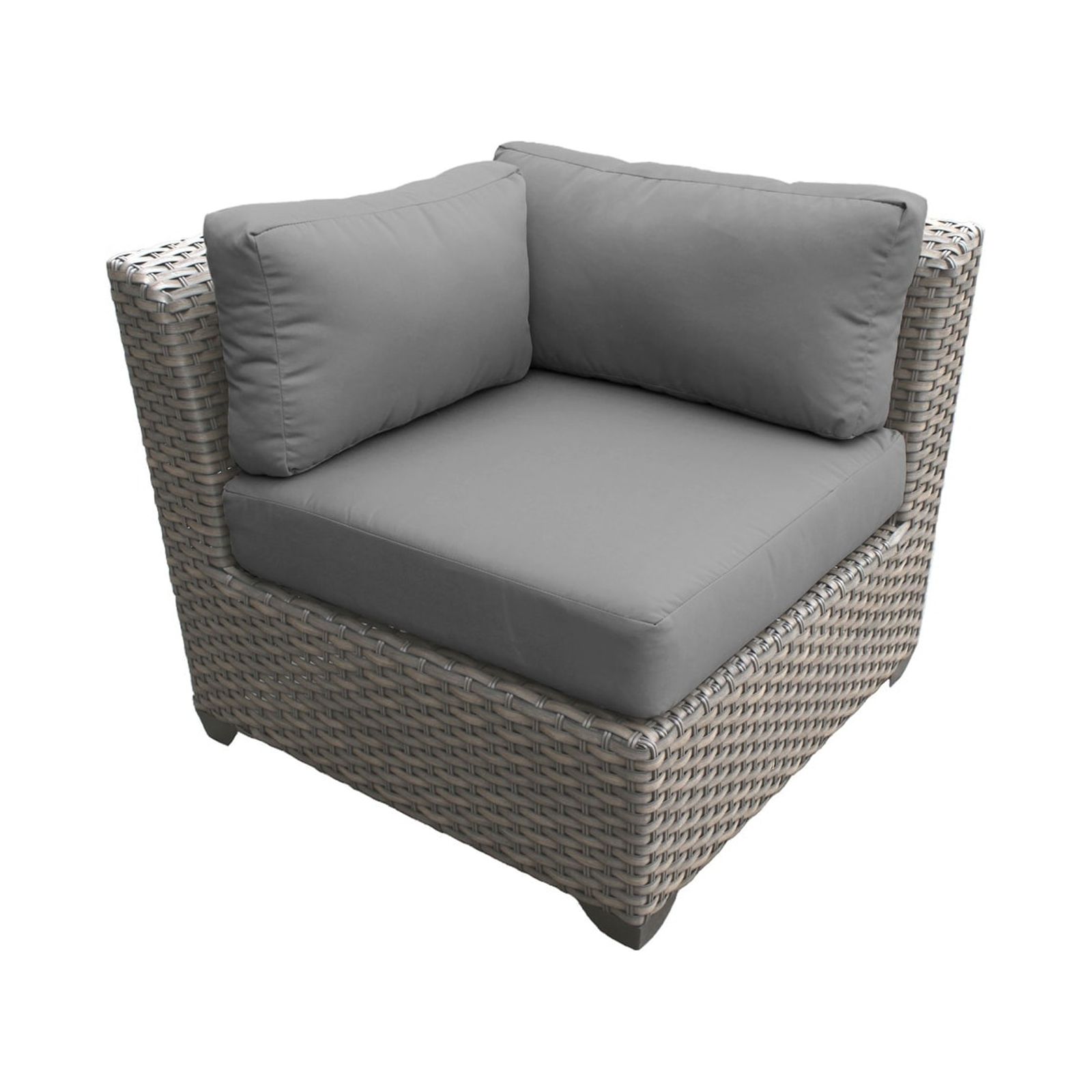 TK Classics Florence 6-Piece Wicker Patio Sofa Set in Gray - image 4 of 5