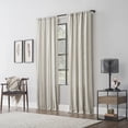 thumbnail image 5 of Archaeo Slub Texture Stripe Cotton Curtain, 52"W X 84"L, Linen/White, 5 of 7