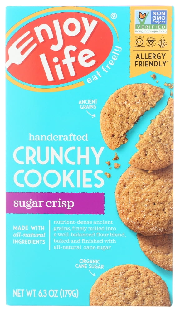 Enjoy Life Crunchy Sugar Crisp Cookies, Nut Free Cookies, 6.3 oz