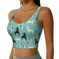 thumbnail image 2 of Vsdgher Cute Dog Print Women Sleeveless Athletic Tank Top Built-in Bra Camisole Sports Vest for Yoga Running Fitness Exercise with Removable Pads, 2 of 8