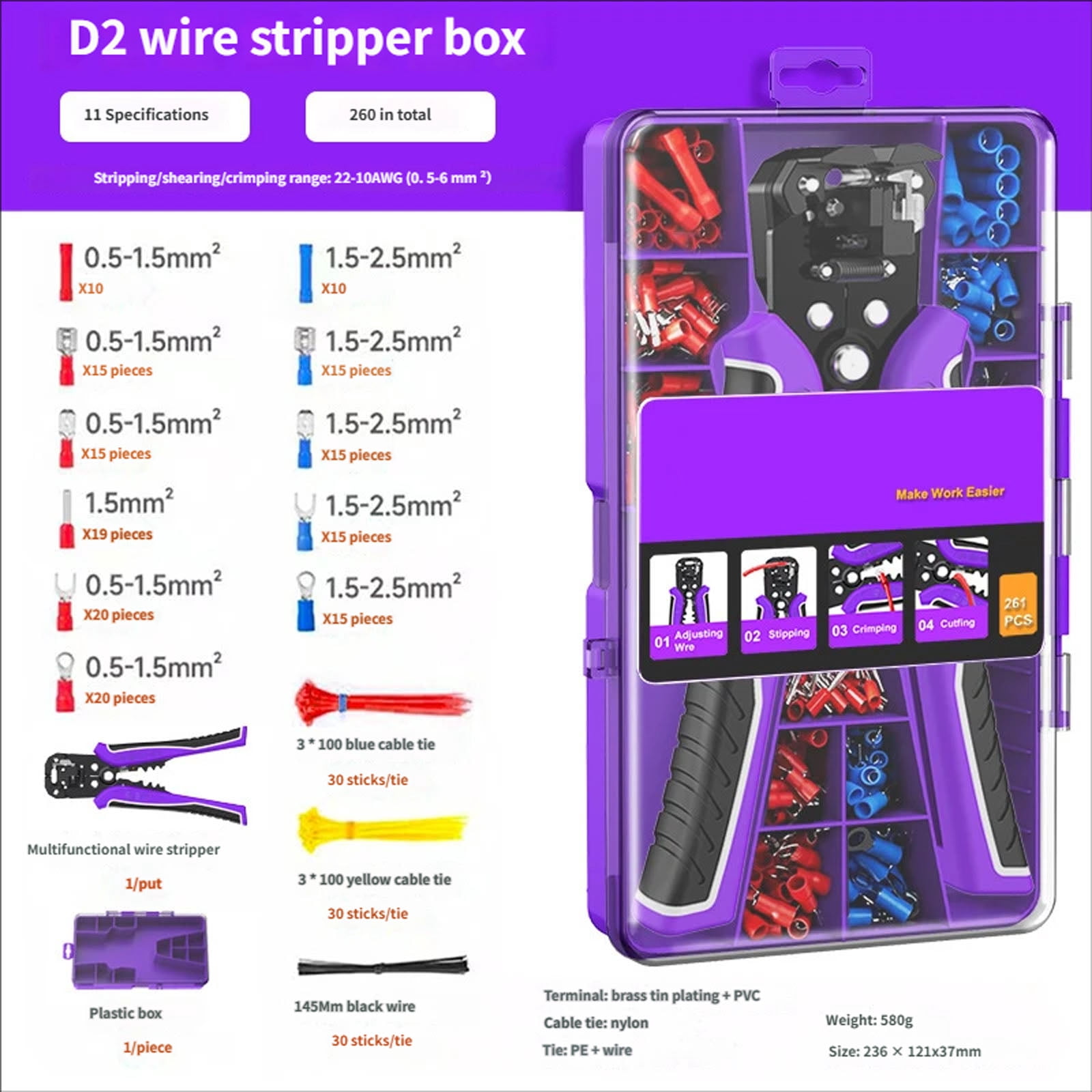 Durability Iron Alloy Alloy Wire Stripper For Long Term Use Wire Cutter Crimper Suitable For Multiple Repair Tasks