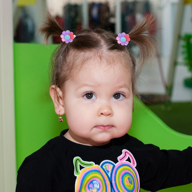 AOWOO 80 Pcs Baby Hair Ties for Girls, Cute Small Hair Ties for