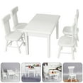thumbnail image 2 of Weiweiguan 1 Set Mini House Furniture Wooden Table Chair Set Simulated Furniture Decor, 2 of 6