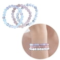 thumbnail image 2 of 3Pcs Elegant Crystal Healing Bracelets for Women Natural Stone Beaded Handchain Colorful Gemstones Bead Wristchains, 2 of 5