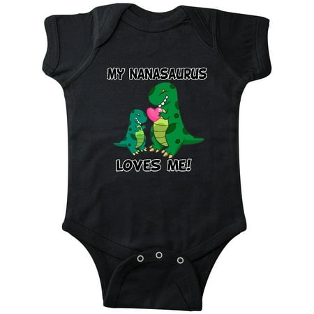 

Inktastic My Nanasaurus Loves Me Gift Baby Boy or Baby Girl Bodysuit