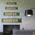 thumbnail image 2 of ROOFER Vintage Aluminum Street Sign roofing roof company shingles repair rustic metal tin | Indoor/Outdoor |  18" Wide, 2 of 4