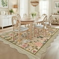 thumbnail image 2 of HOMERRY Area Rug 5' x 7' Rugs for Living Room Modern Washable Indoor Scalloped Snake Animal Floral Print Carpet, Brown, 2 of 5