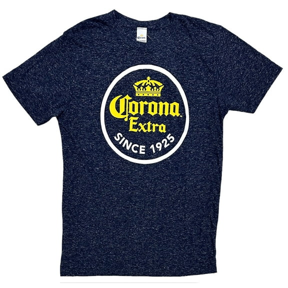Corona Extra Beer Cerveza Men's Official Merchandise Since 1925 Tee T-Shirt (Small, Navy Heather)