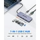 thumbnail image 2 of Adaptador multipuerto de 7 puertos USB C Hub FORIDA 4K HDMI 100 W PD, 2 of 7