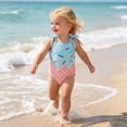 thumbnail image 2 of FINALGANG Baby Toddler Girls Ice Cream Sprinkle Print Tie Strap One Piece Swimsuit For Beach Vacations Pool Parties Summer Holiday Water Activities Cozy Swimwear, 2 of 9