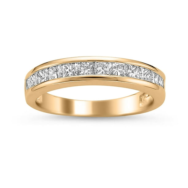 1/4-1.00 Cttw Diamond Channel Wedding Band in 10K Gold Kiran Jewels Inc  Clothing, Shoes & Jewelry foretadrenaline.com