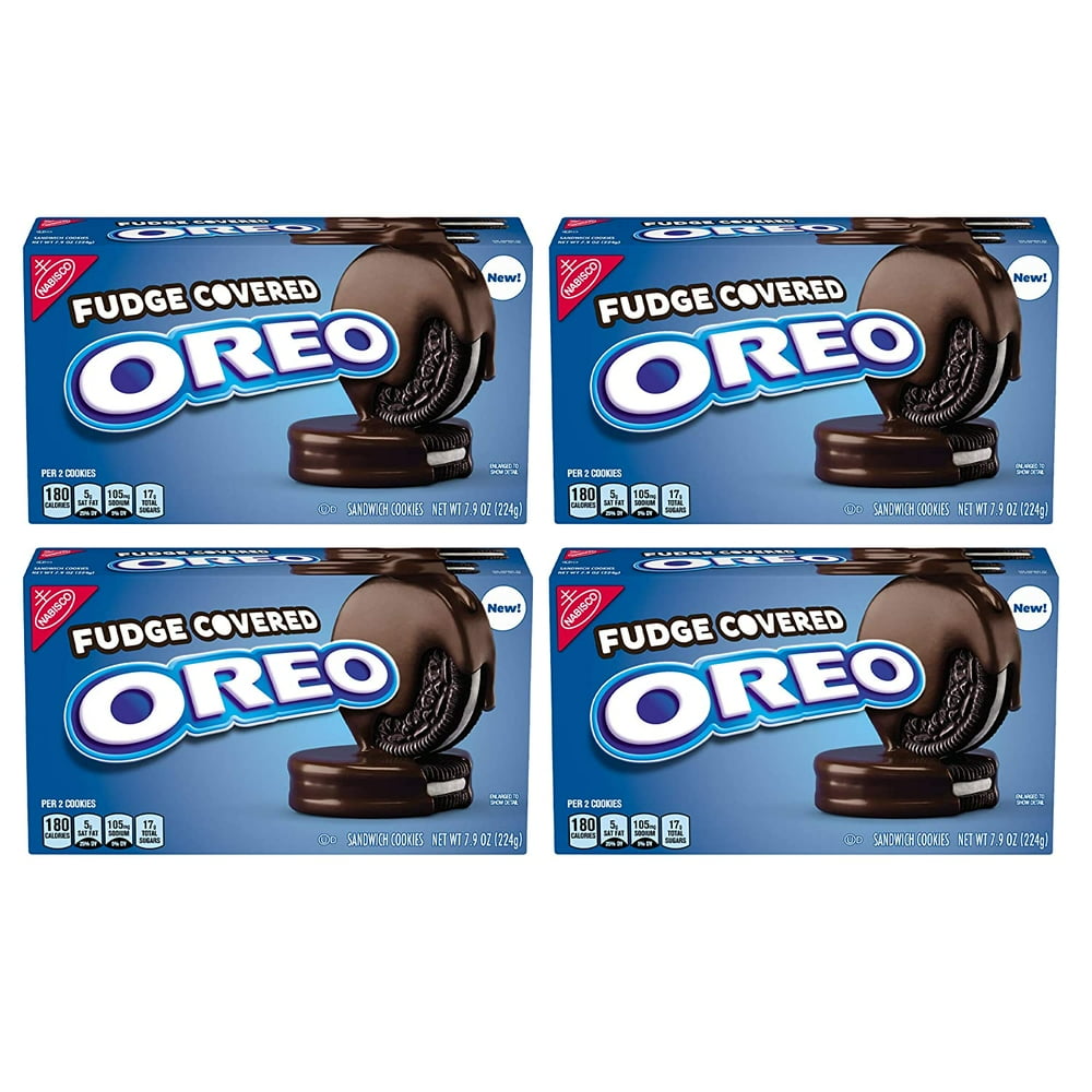 OREO Fudge Covered Chocolate Cookies, 4 Boxes