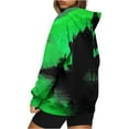 thumbnail image 7 of Women Plus Size Hoodies Loose Tie-Dye Printing Hooded V-neck Pocket Long Sleeve Sweatshir, 7 of 7