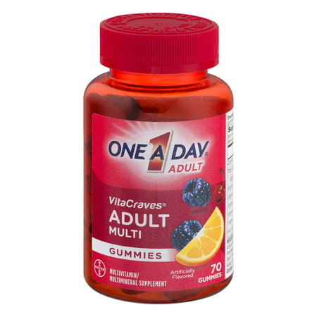 One A Day Adult VitaCraves Gummies Multivitamin Supplement, 70 Count
