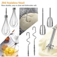 thumbnail image 3 of SUGIFT 5 Speed Electric Hand Mixer Handheld Mixers for Kitchen, with 6 Steel Accessories, White, 3 of 8
