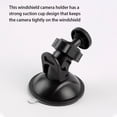 thumbnail image 4 of verishout Universal Car Windshield Camera Mount Vehicle Front Windscreen Video Recorder Suction Cup Plastic Holder Bracket Black 1Set, 4 of 6